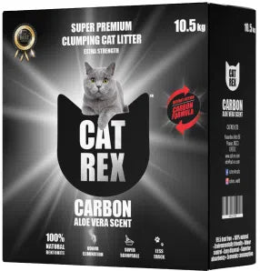 @ חול CAT REX אלוורה ופחם 10.5 ק"ג (שחור)