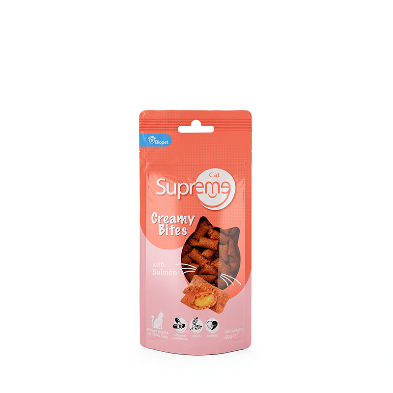 סופרים חטיף לחתול כריות סלמון 60 גרם