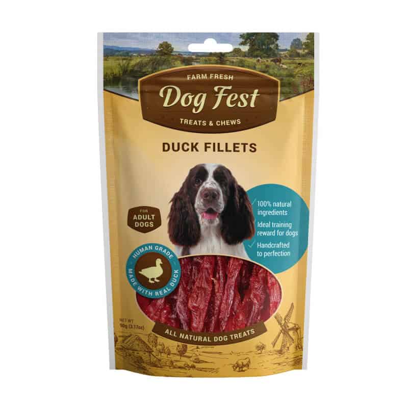 Dog fest חטיף רצועות ברווז 90 גרם