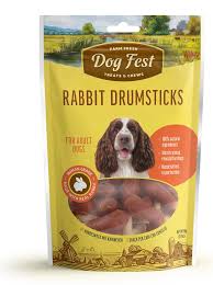 Dog fest חטיפי פולקע בטעם ארנב 90 גרם
