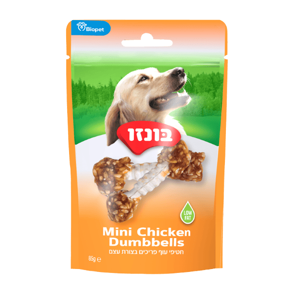 חטיף בונזו עוף פריך בצורת עצם 85 גרם