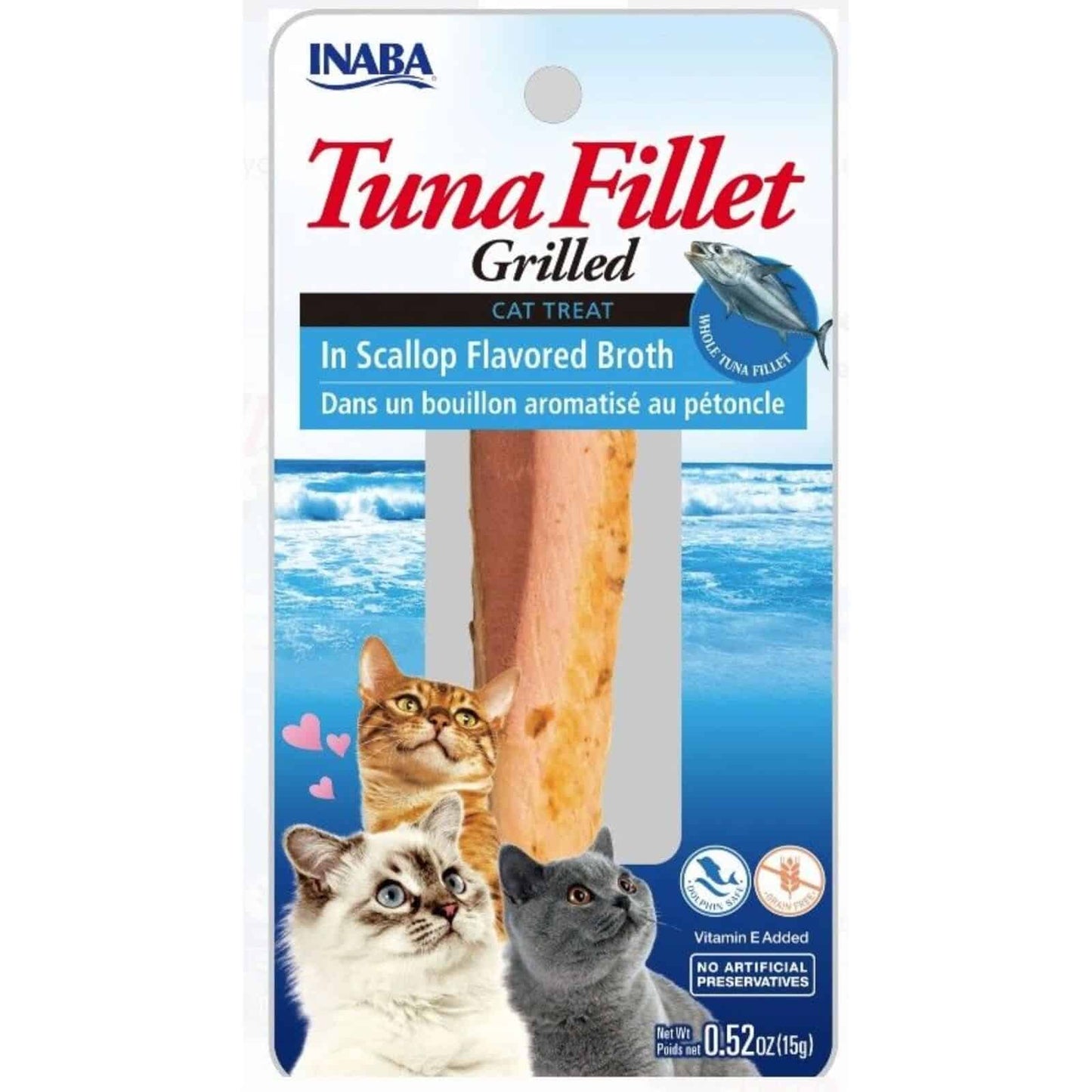 אינאבה FILLET טונה לחתול בטעם צדפות 25 גרם