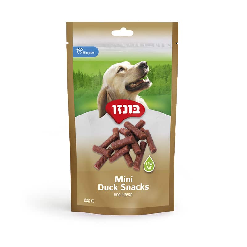 חטיף בונזו חטיפוני ברווז 80 גרם
