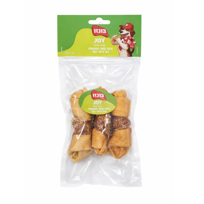 בונזו ג'וי עצם קשר מעושנת עם ציפוי עוף 100 גרם