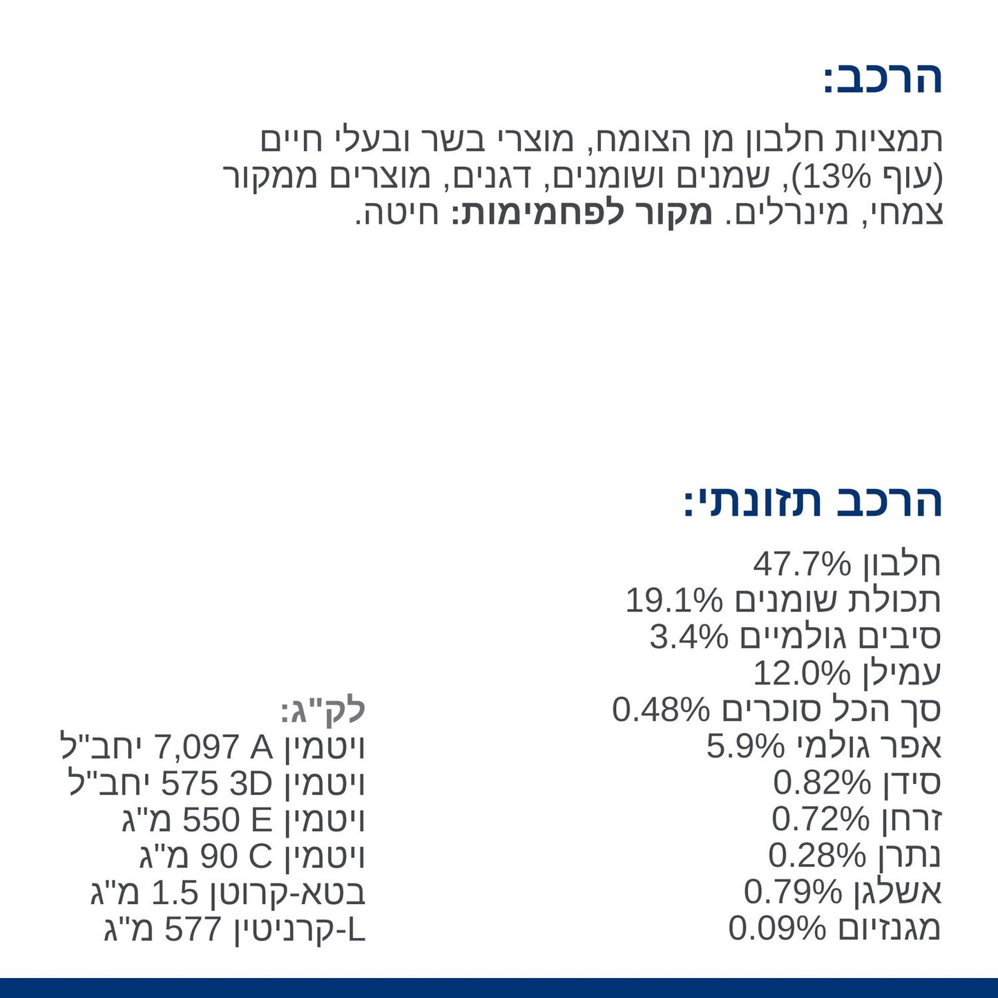 הילס M/D רפואי לחתול 3 ק"ג