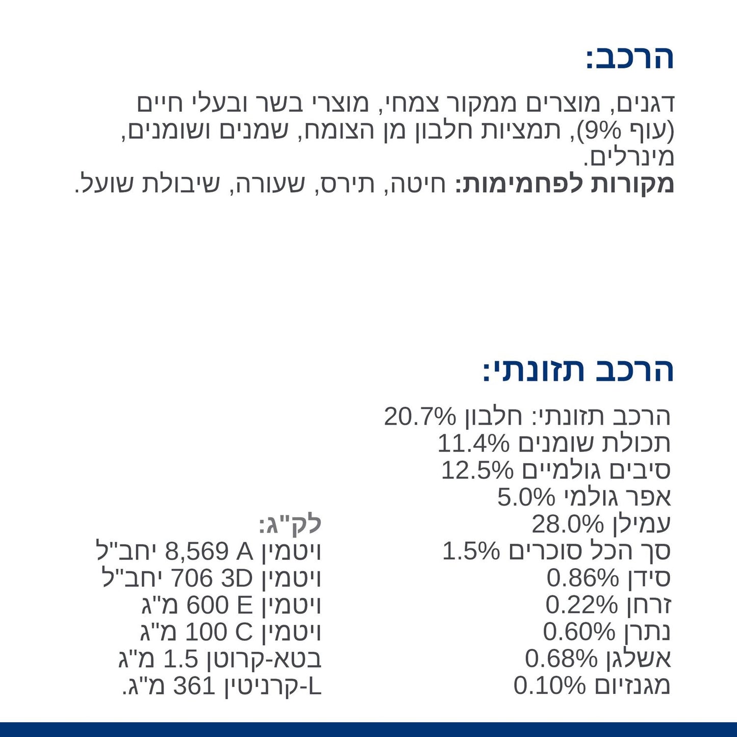 הילס W/D רפואי לכלב