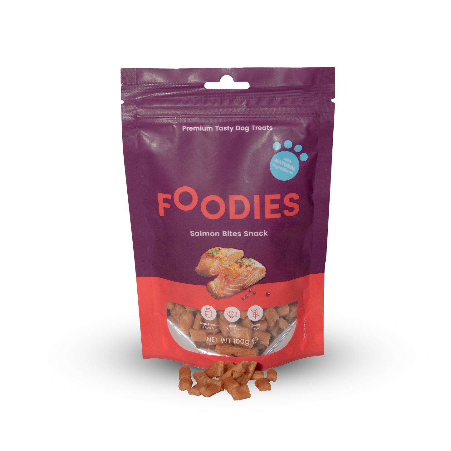 חטיף FOODIES נגיסי סלמון 100 גרם