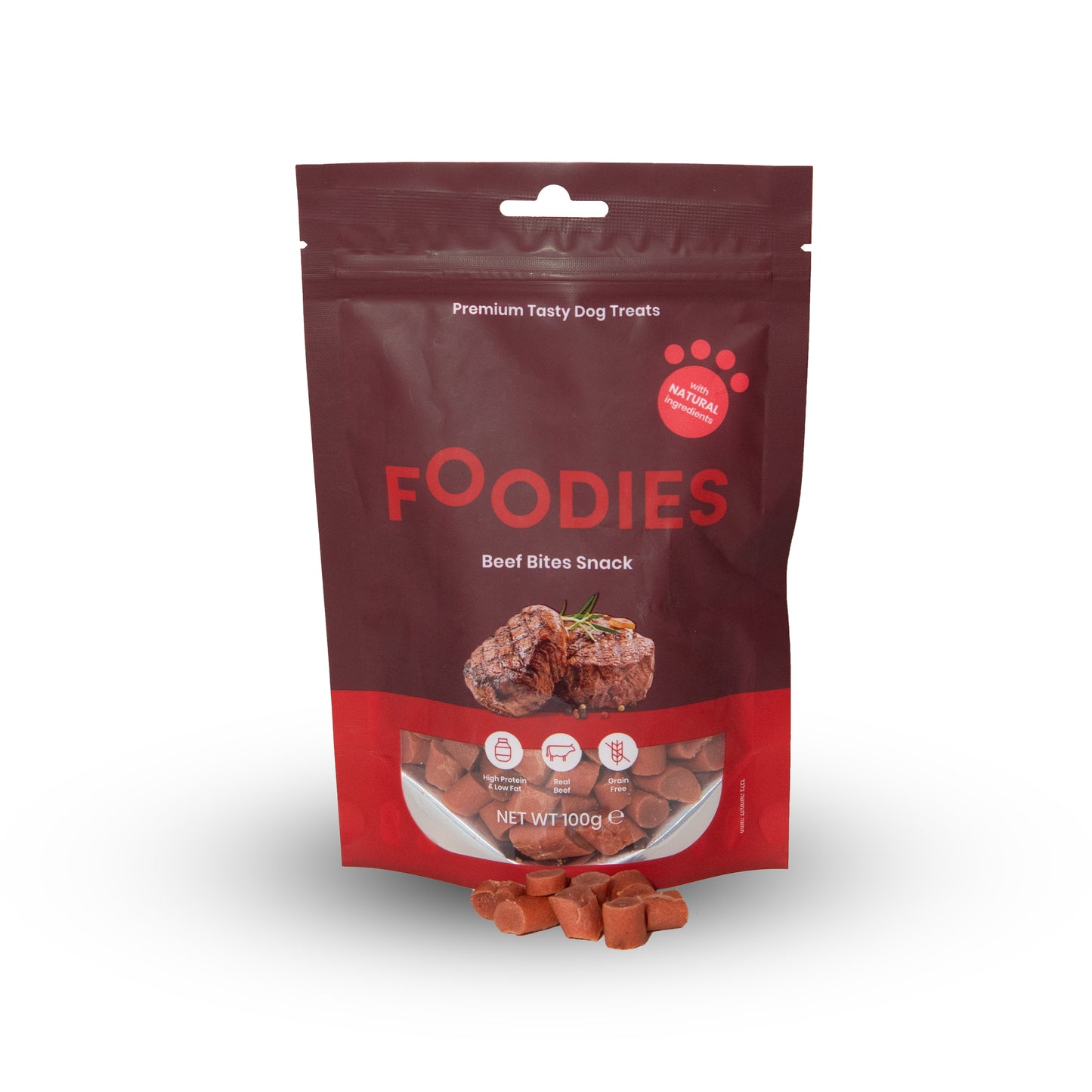 חטיף FOODIES נגיסי בקר 100 גרם