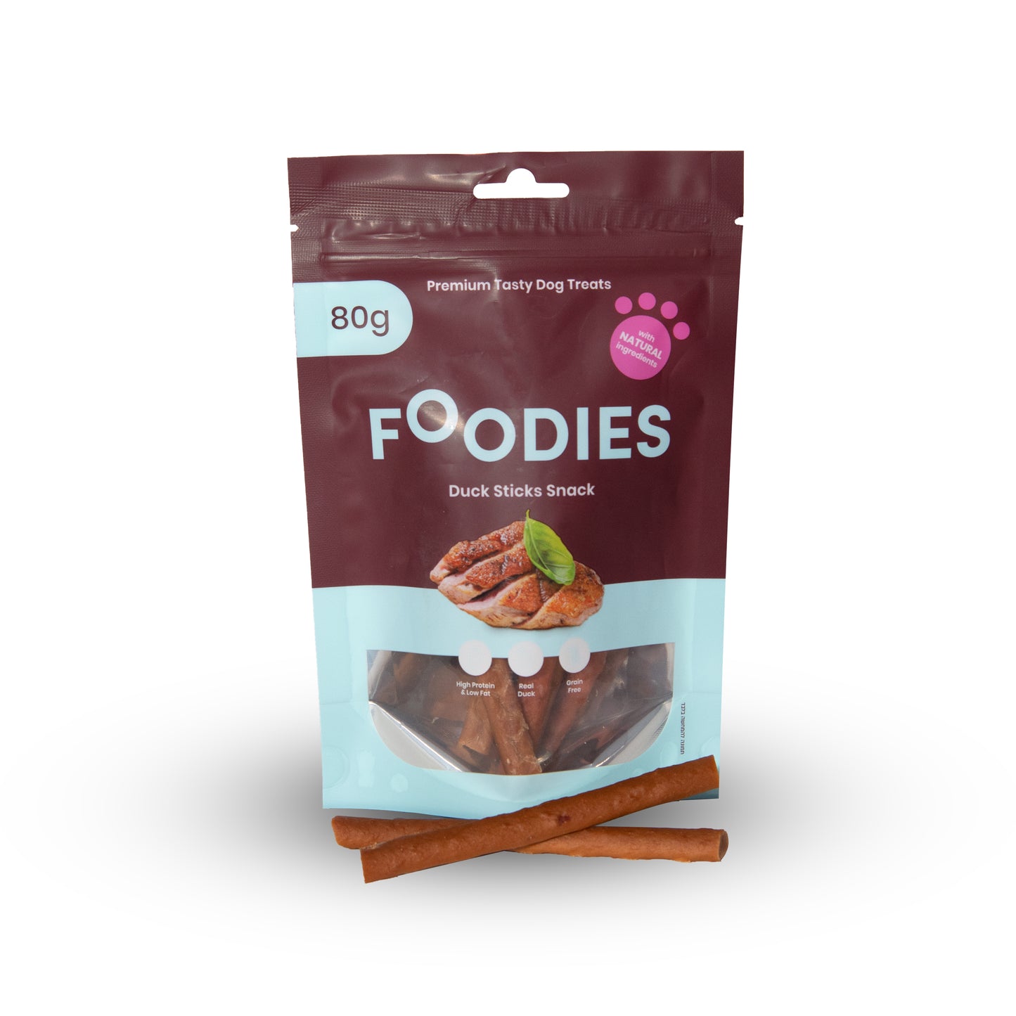 חטיף FOODIES מקלות ברווז 80 גרם