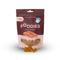חטיף FOODIES רצועות סלמון 80 גרם