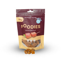 חטיף FOODIES קוביות סלמון 80 גרם