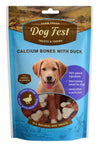 Dog fest חטיף עצמות קלציום עטופות ברווז לגורים 90 גרם