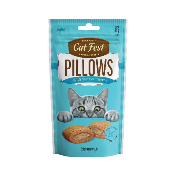 Cat fest חטיף כריות לחתול בטעם סלמון 30 גרם