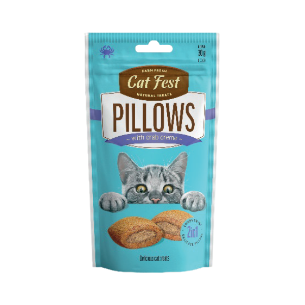Cat fest חטיף כריות לחתול בטעם סרטנים 30 גרם