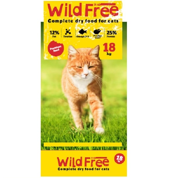 WILD FREE מזון יבש לחתול 18 ק"ג