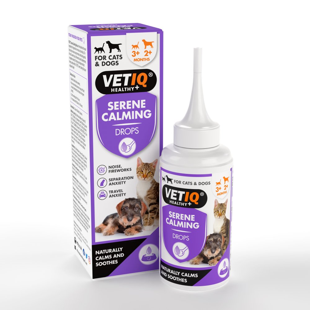 טיפות הרגעה לכלב וחתול VET-IQ מכיל 100 מ"ל