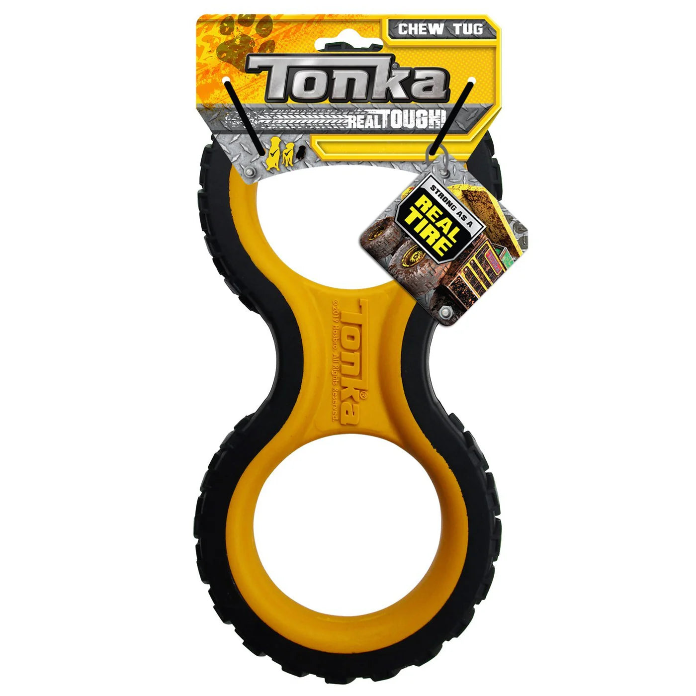 TONKA צעצוע רינג כפול קשיח לנשיכה ומשיכה לכלב