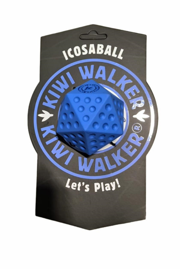 קיווי Icosaball כחול עם חור לחטיפים או מזון 9 ס"מ